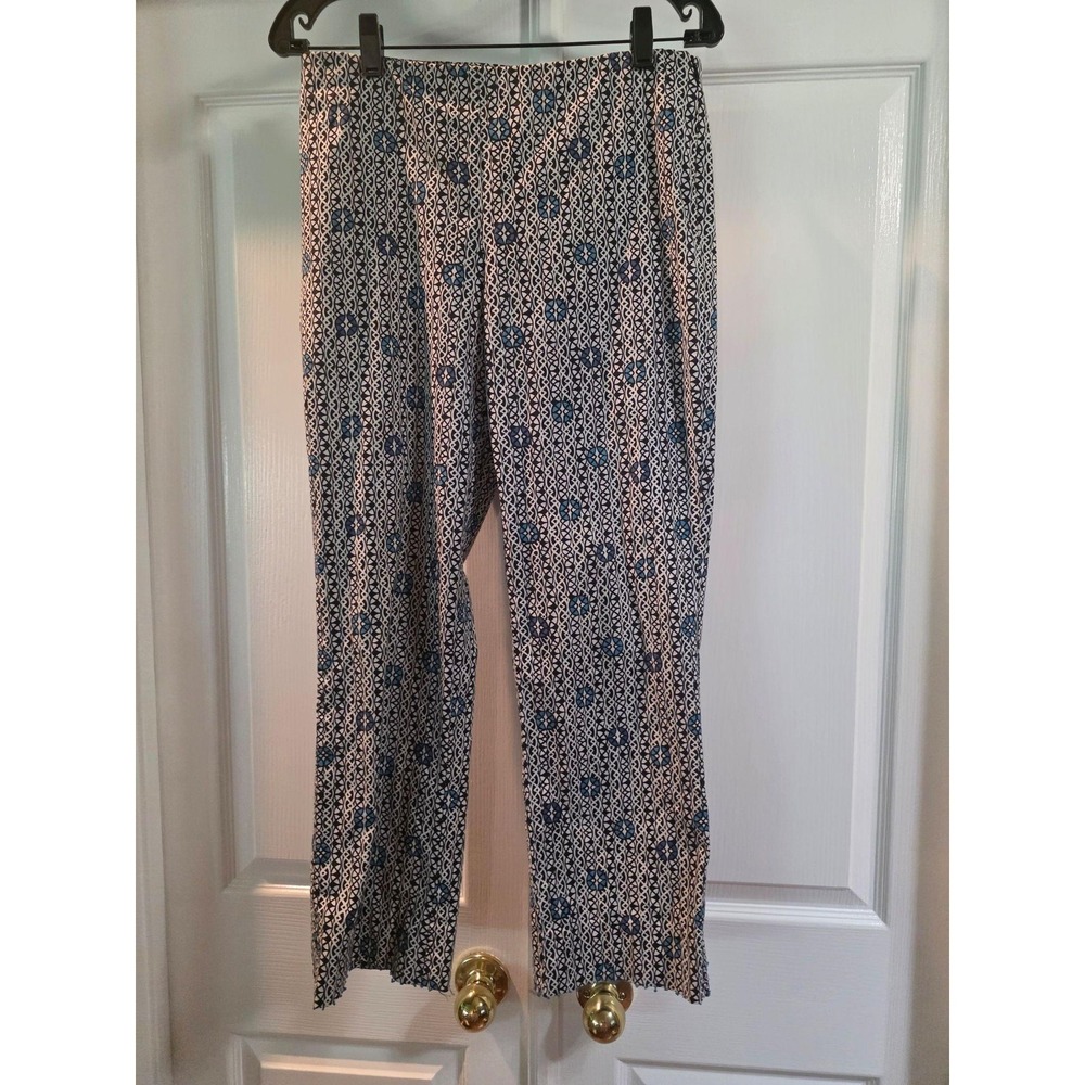 Sigrid Olsen Sport Pants Womens 6 Multicolor Geometric Beaded Pull On Stretch